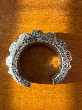 Antique Sterling Silver Bedouin Rattle Cuff Bracelet 60 grams
